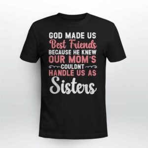 Best Friends Forever Squad T Shirt BFF Bestie Friendship Matching Tee Unisex Black (Size L) (2)