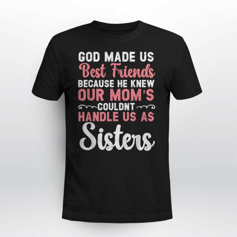 Best Friends Forever Squad T Shirt BFF Bestie Friendship Matching Tee Unisex Black (Size L) (2)