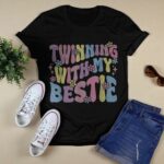Friends Twinning With My Bestie T Shirt Spirit Week Matching Tee Unisex Black (Size L) (1)