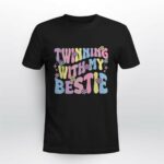 Friends Twinning With My Bestie T Shirt Spirit Week Matching Tee Unisex Black (Size L) (2)