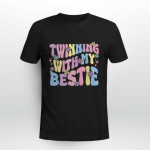Friends Twinning With My Bestie T Shirt Spirit Week Matching Tee Unisex Black (Size L) (2)