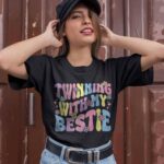 Friends Twinning With My Bestie T Shirt Spirit Week Matching Tee Unisex Black (Size L) (5)